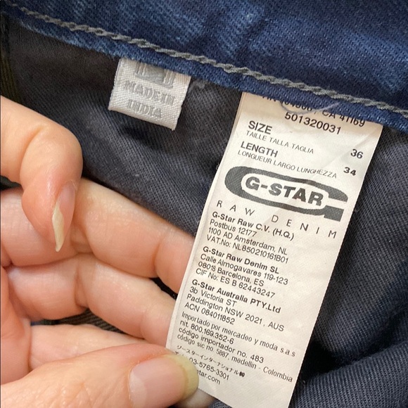 G-Star Raw 3301 Tapered Jeans Size 36 / 33 - Picture 14 of 16